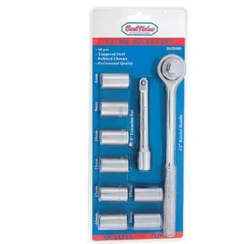 JGO DADOS DE 1/2 10 PZ MILIMETRICO Jgo Dados De 1/2 10 Pz Milimetrico