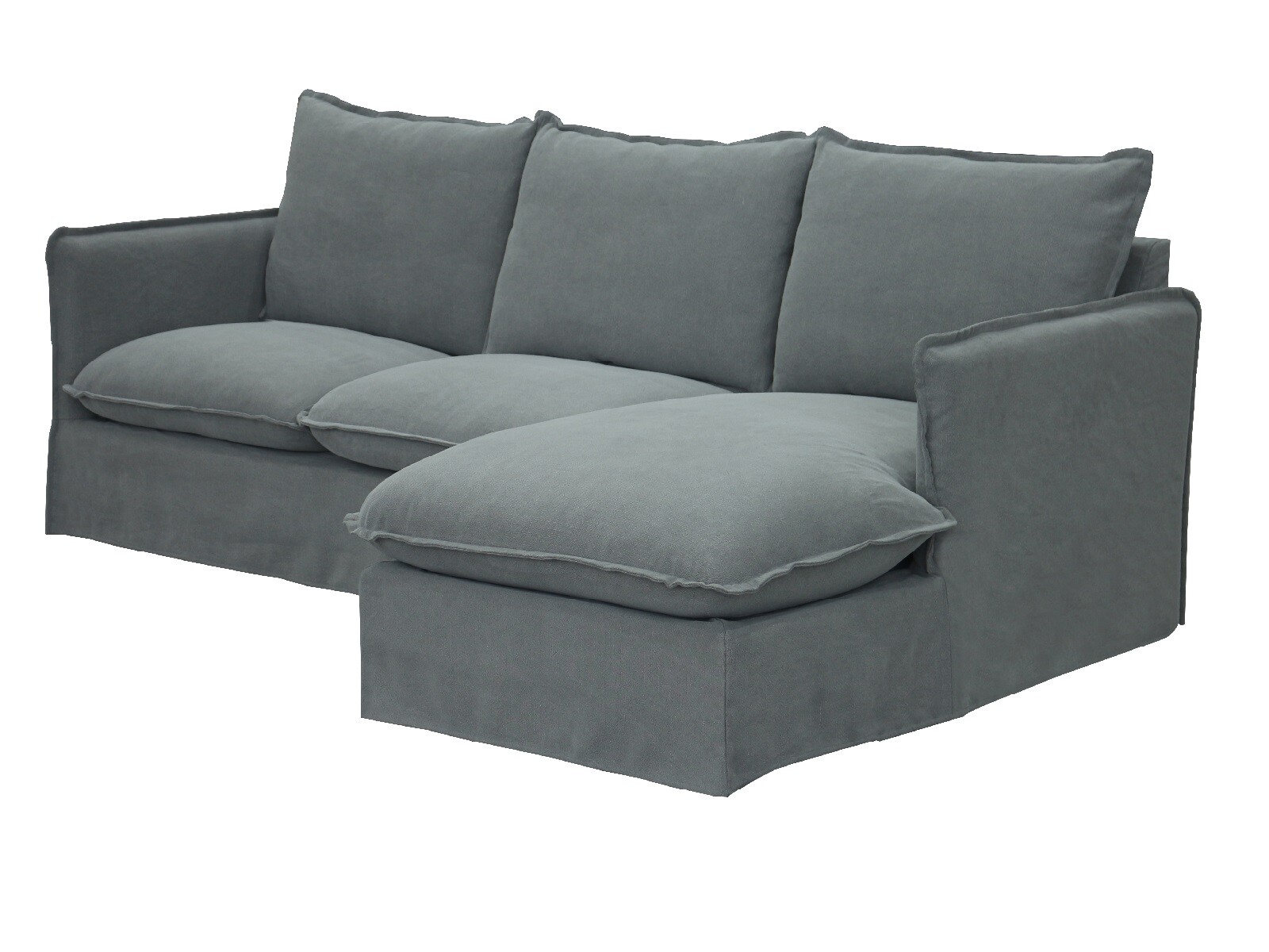 Sofa con Chaise Longue ARIES DESENFUNDABLE - Gris 