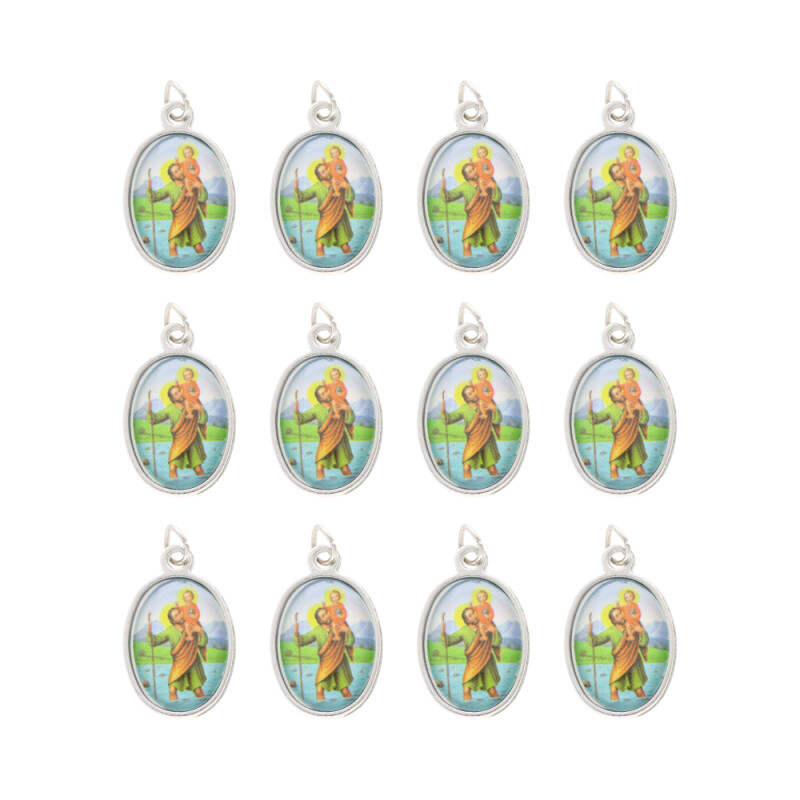 MEDALLAS DE SANTOS 2CM X20 UNIDADES Gp121/san Cristobal