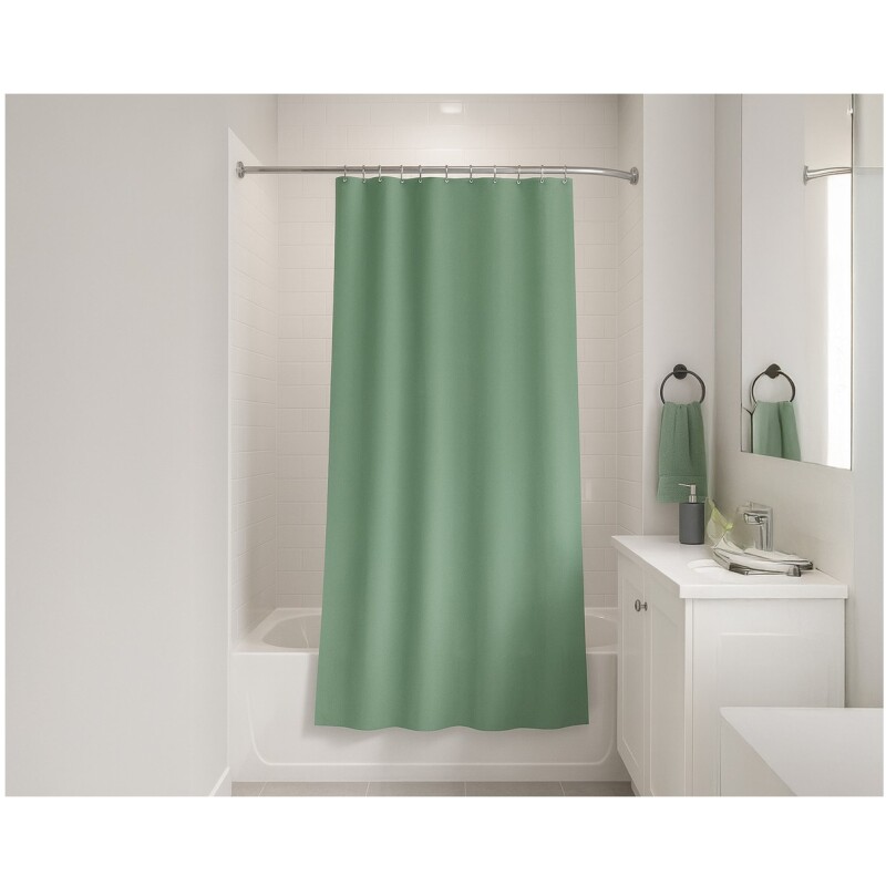 JUEGO KIT COMPLETO DE BAÑO CON CORTINA, TOALLA Y ALFOMBRA VERDE Juego Kit Completo De Baño Con Cortina, Toalla Y Alfombra Verde
