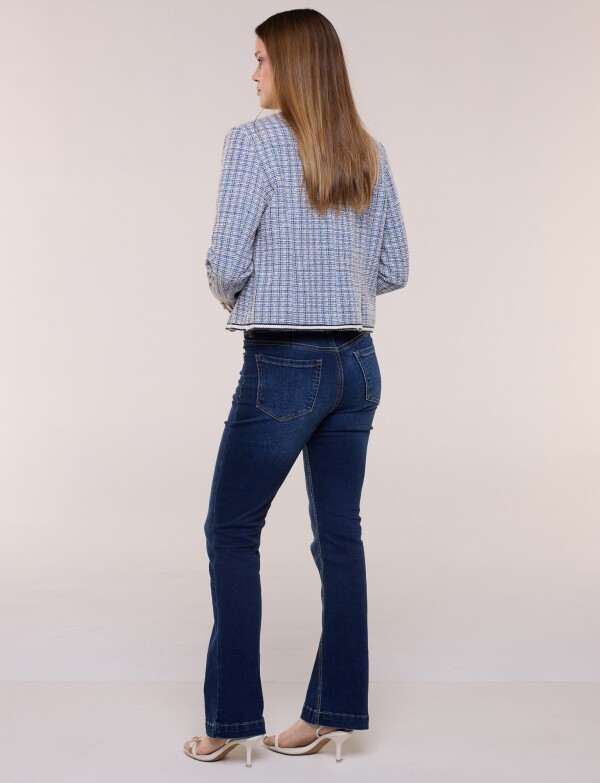 Chaqueta Tweed Con Pasamanería AZUL/MULTI