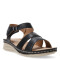 Sandalia de Mujer Lady Confort COPER con materiales combinados y tobillera con velcro Negro