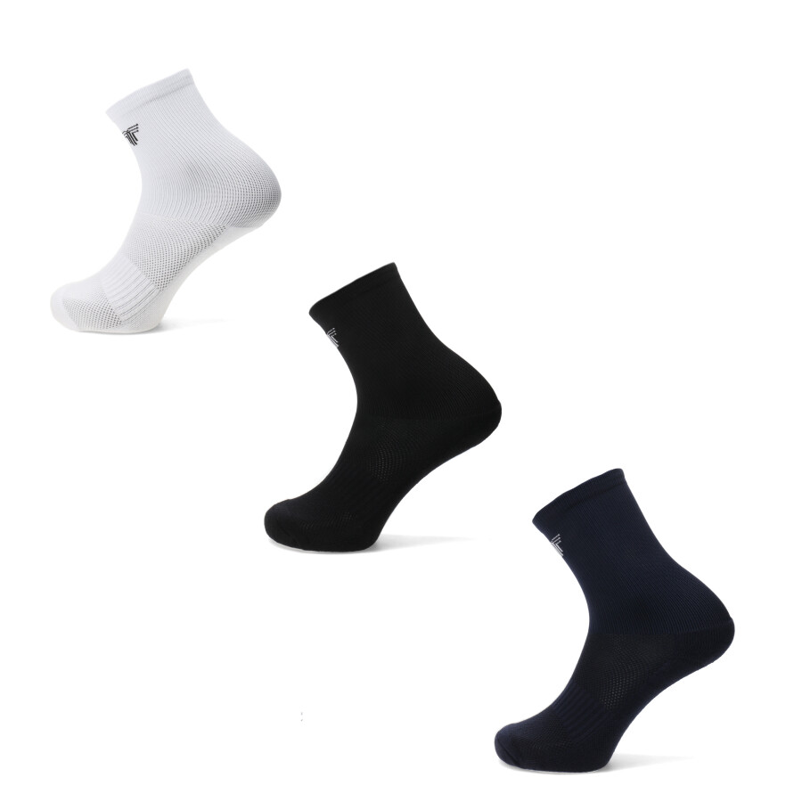 Medias de Niños TIFFOSI Tripack 3 Alta Negro - Blanco