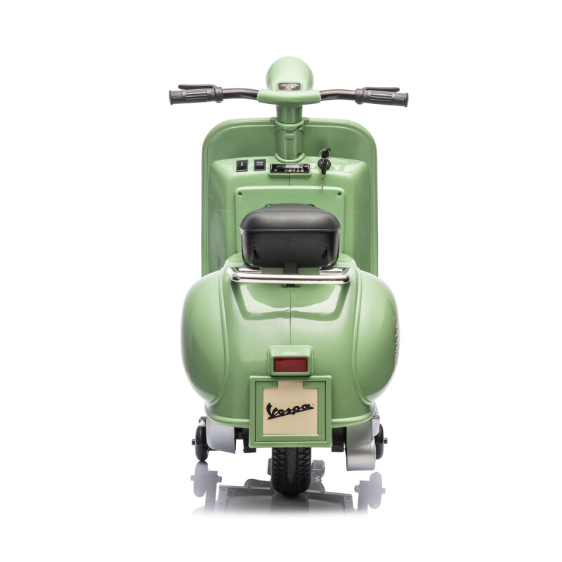 Moto a batería para niños Vespa color verde Moto a batería para niños Vespa color verde