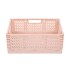 Cestos organizadores cajas plastico reforzado rosa