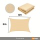Toldo Impermeable Exterior Protección Uv Rectangular 3x4m BEIGE Toldo Impermeable Exterior Protección Uv Rectangular 3x4m BEIGE