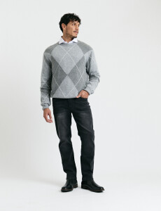 470752 SWEATER HARRY Gris Medio