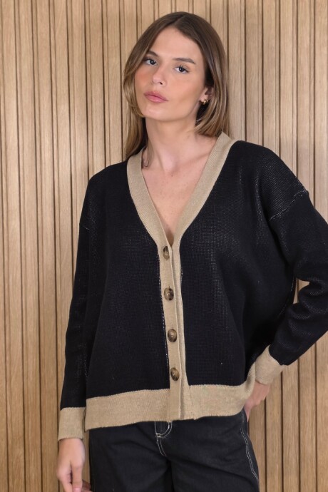 Cardigan Star Negro
