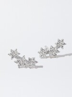 Pendientes Con Circonitas - Plata De Ley 925 plateado