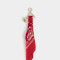 Llavero Metal Llavero Y Charm De Bandana Con Relicario - Rojo Medio