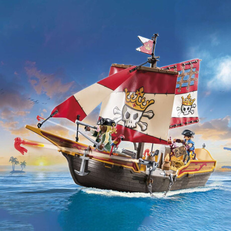 Barco Pirata Playmobil 101 Piezas con Figuras