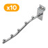 Pack X10 Ganchos Metálicos 18x6cm P/ Panel Ranurado Perchas Pack X10 Ganchos Metálicos 18x6cm P/ Panel Ranurado Perchas