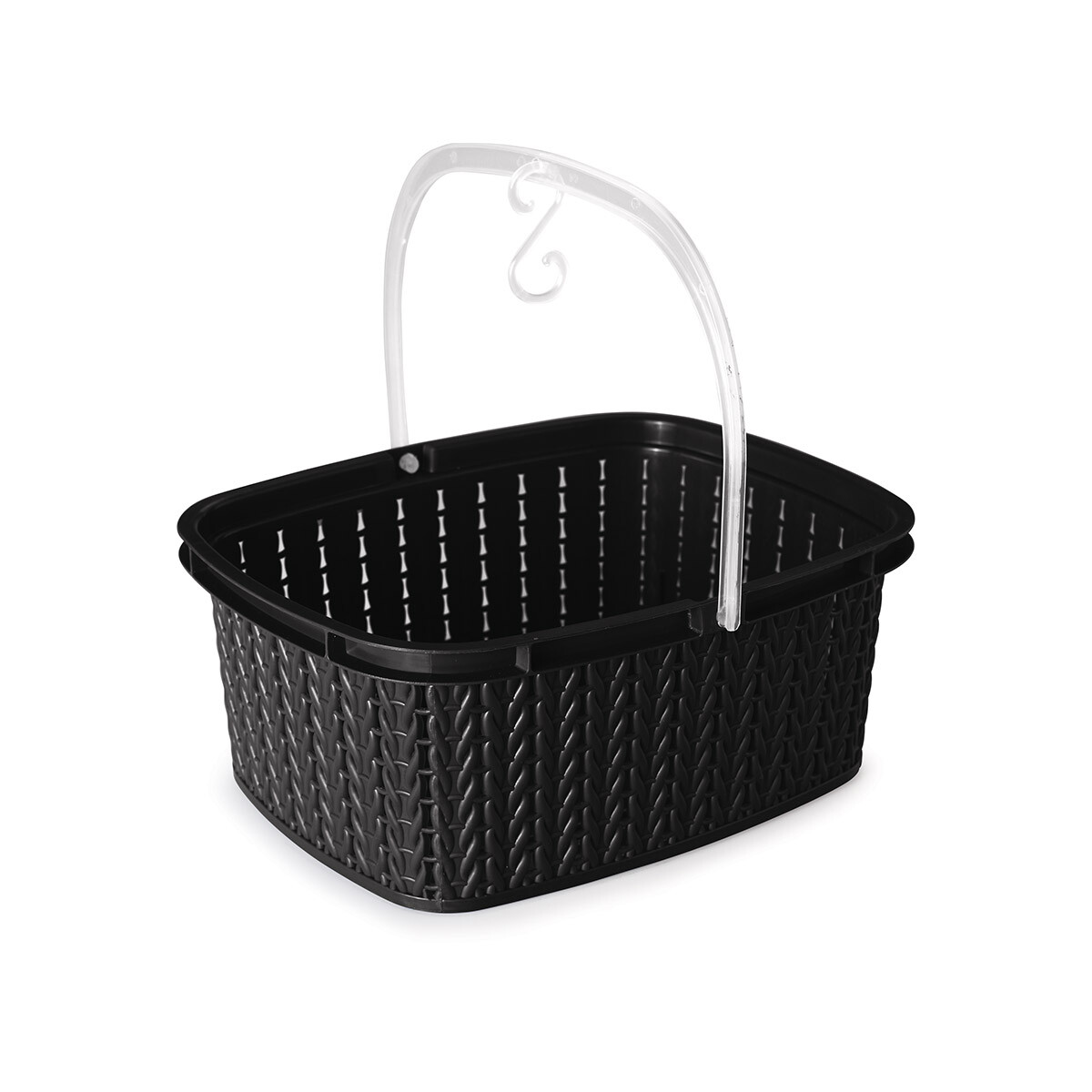 Cesto Organizador Trama Para Pinzas de Ropa - NEGRO 