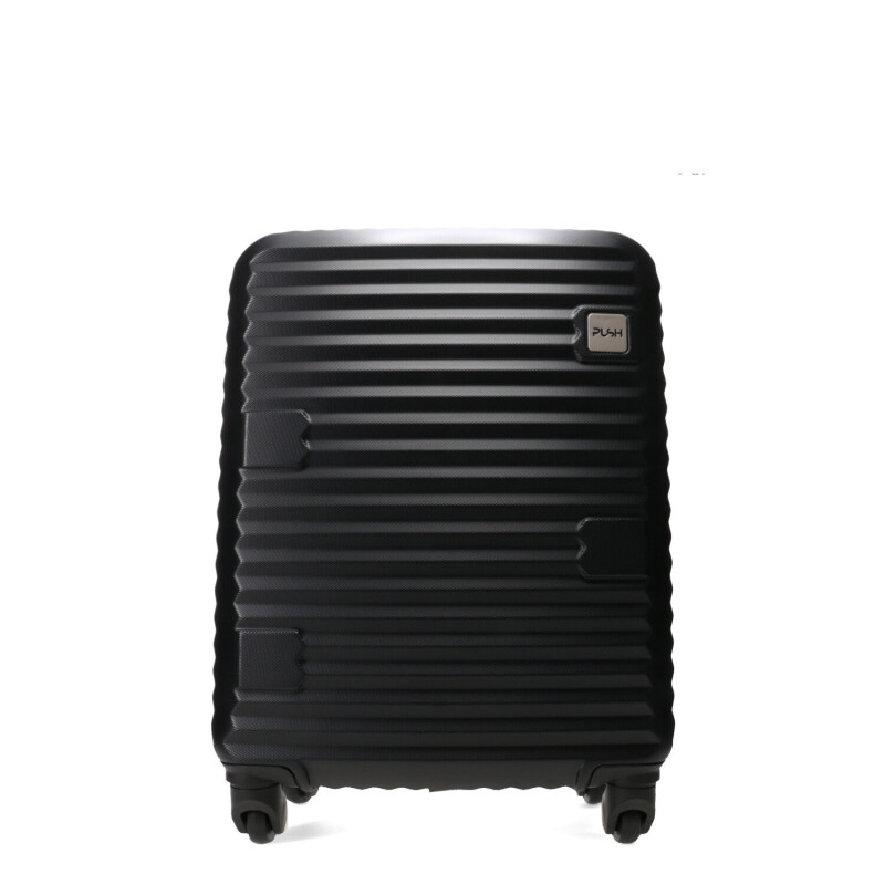 Valija Push Rigida Acanalada Negro