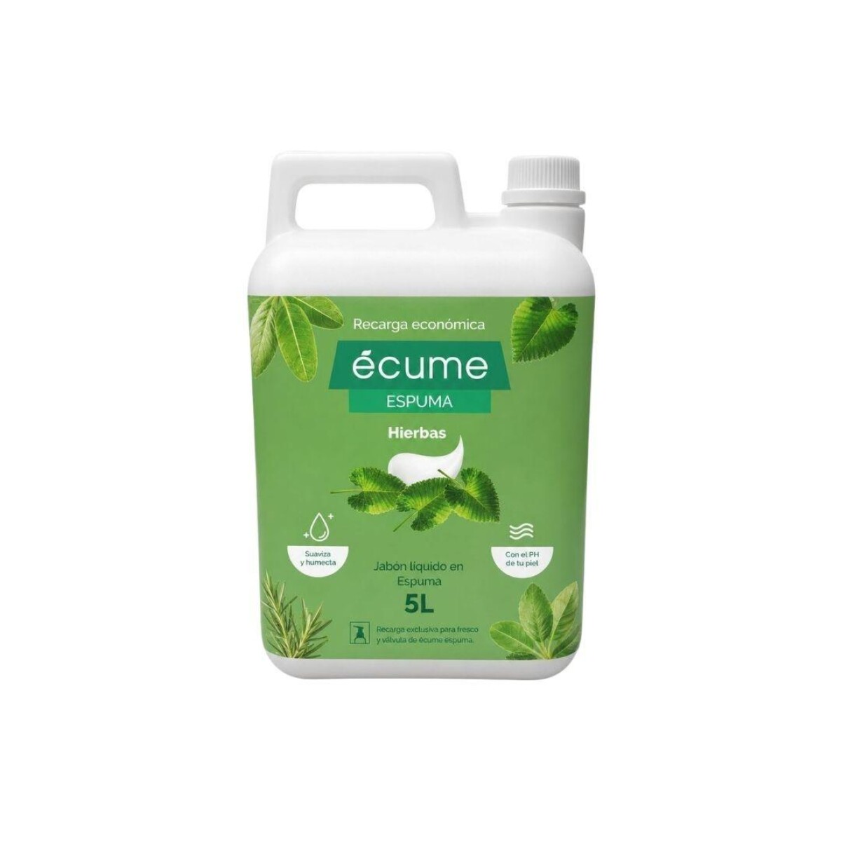 JABÓN DE MANOS ESPUMA HIERBAS, 5LT 