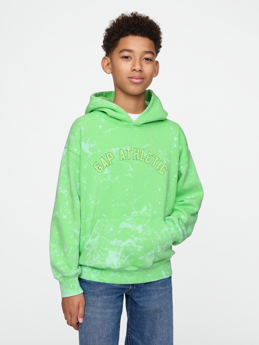 Buzo Canguro Logo Gap Niño - Green Tie Dye 