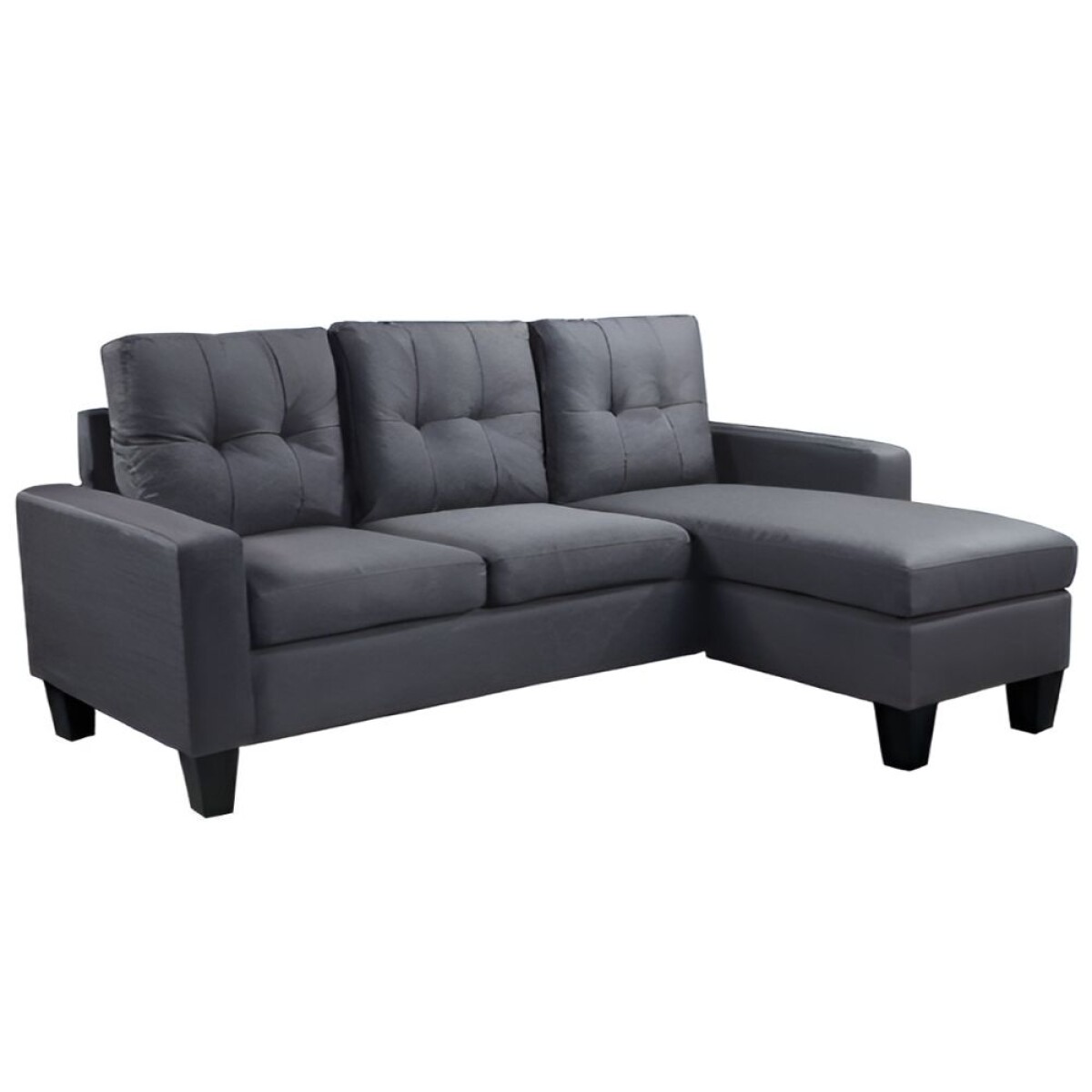 Sillon 3 cuerpos con chaise Herbie - Gris 