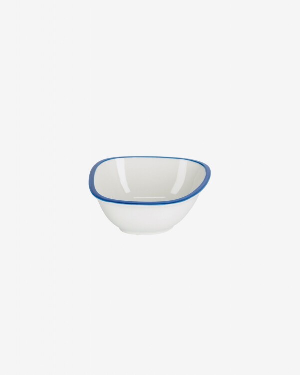 Odalin Set de 6 Bol pequeño de porcelana blanco y azul