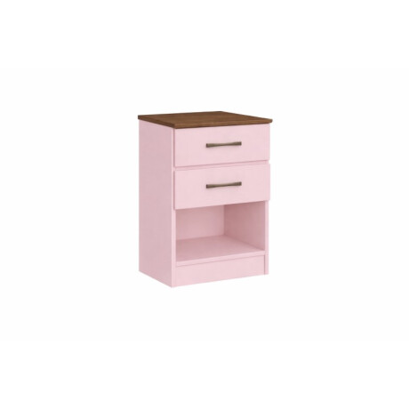 Mesa de luz Aurora 2 Cajones color ANGELIN color BLUSH
