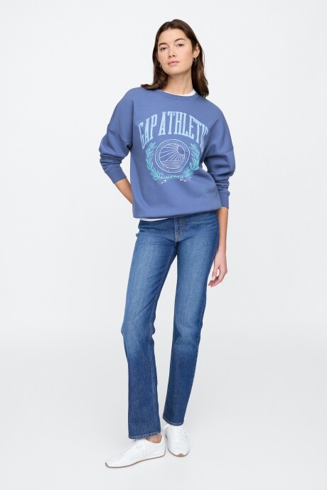 Buzo Deportivo Logo Gap Mujer Bijou Blue 18-3921 Tcx