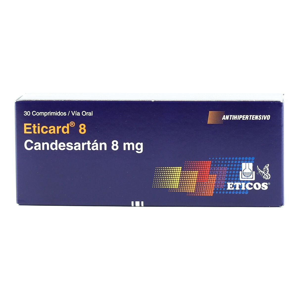 ETICARD 8 MG. CJ X 30 COMPRIMIDOS 