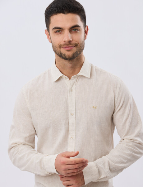 CAMISA RAYADA DE LINO Arena