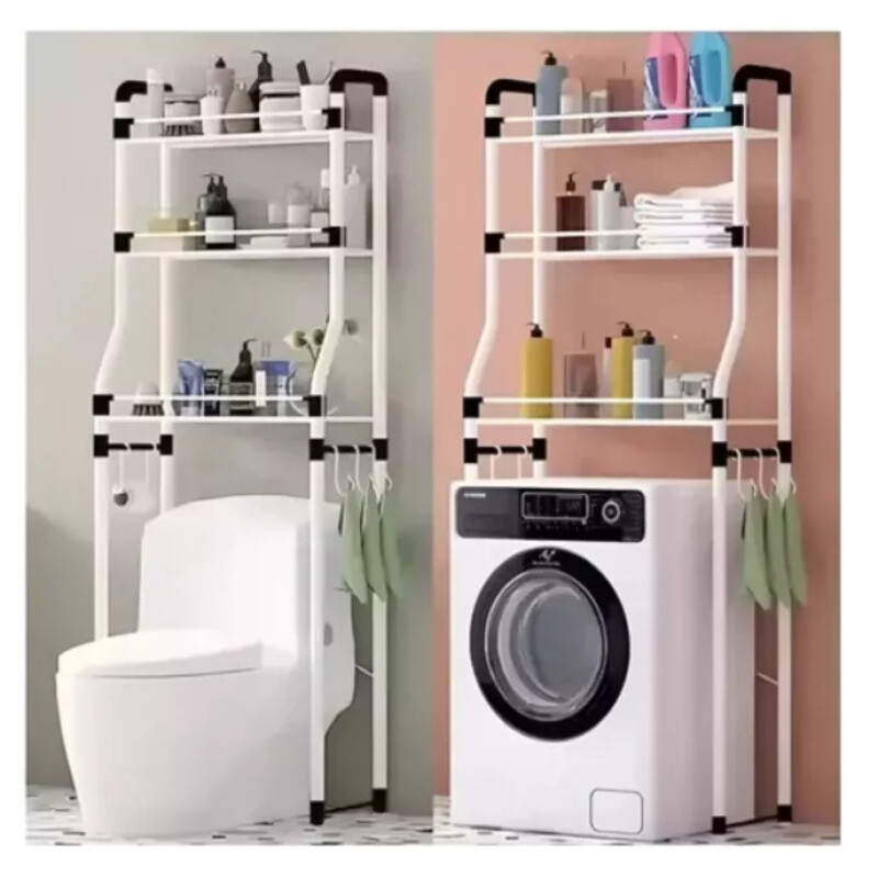 Mueble Organizador Sobre Inodoro Baño 3 Estantes Acero Mueble Organizador Sobre Inodoro Baño 3 Estantes Acero