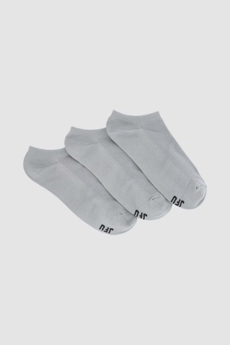 Nuevo pack x 3 deportiva colores lisos Gris melange