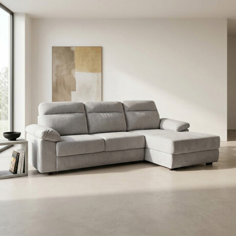 Rinconera Owen - Tela Microfibra - Chaise derecho 12073 (Greige)