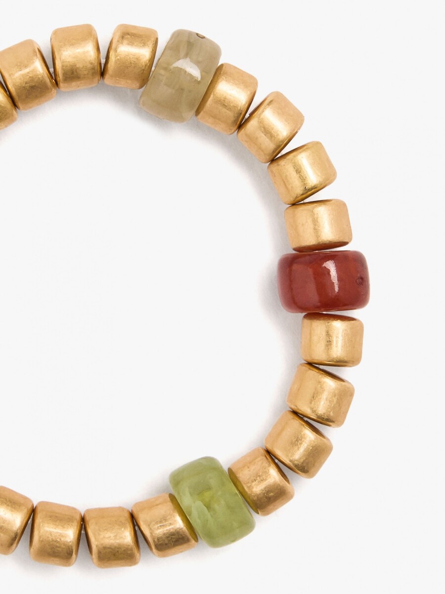 Pulsera Elástica Cuentas Efecto Piedra multicolor