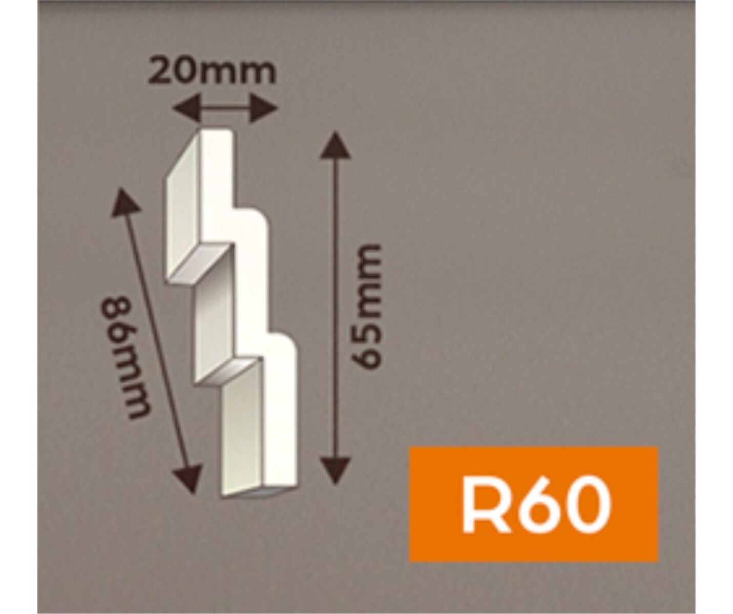 Moldura de polietileno R60 