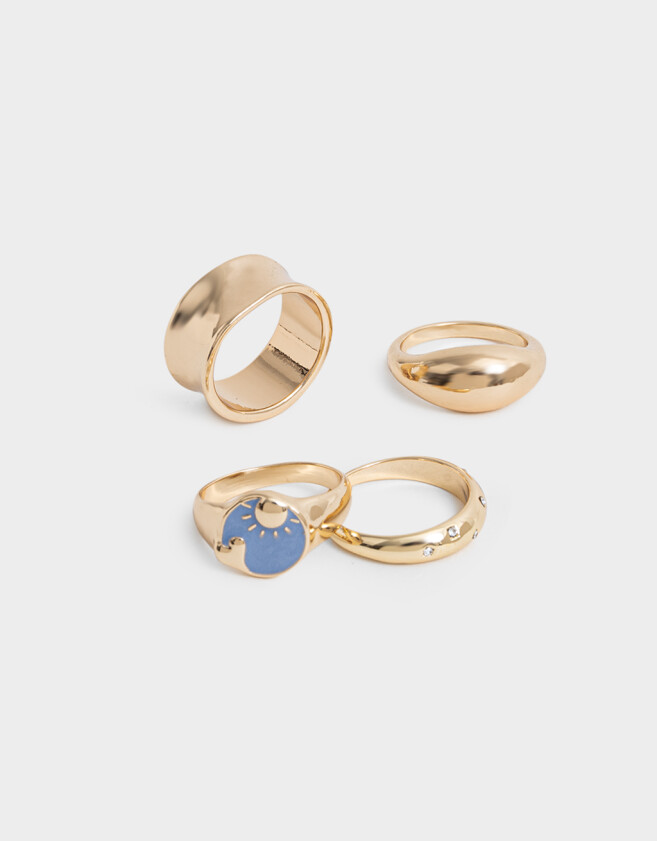 Sets Anillos Místco Sets Anillos Esmaltado - Dorado