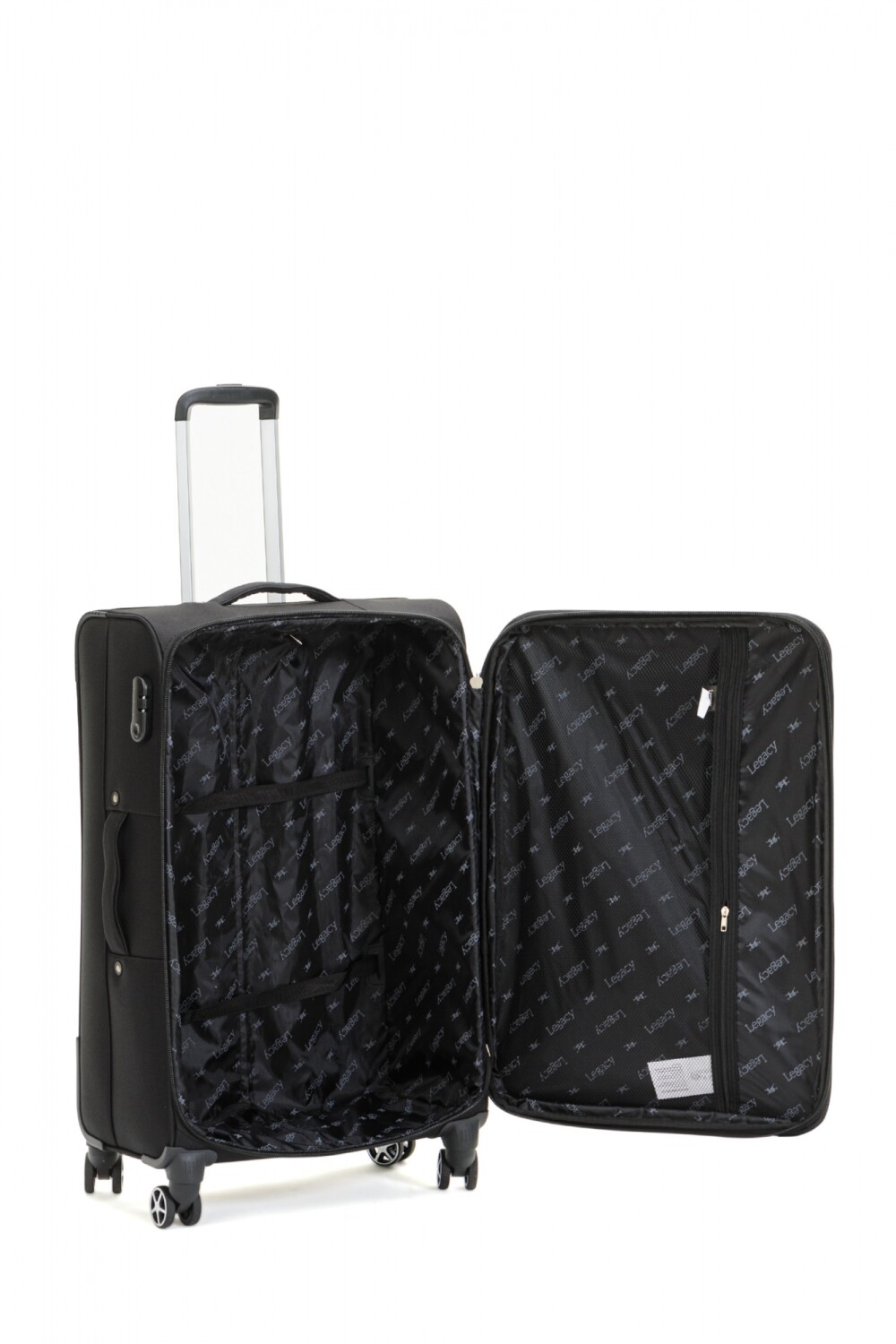 VALIJA DE TELA SEMI RIGIDA Negro