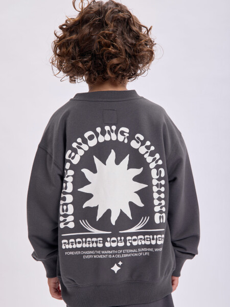 Buzo deportivo estampado Gris
