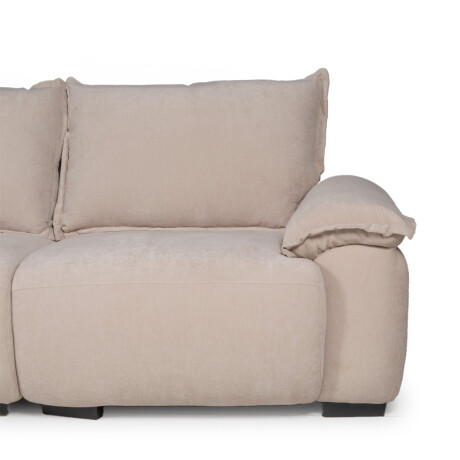 Rinconera Santorini - Tela Microfibra - Chaise izquierdo 12072 (Beige)