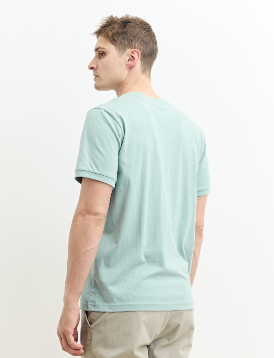 520677 T-SHIRT HARRINGTON LABEL Verde Agua