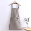 Delantal de Cocina Tela Lona con Ajuste Regulable Nuez