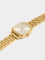 Reloj Cuadrado Con Pulsera De Acero Inoxidable dorado