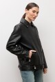 Chaqueta biker eco cuero negro
