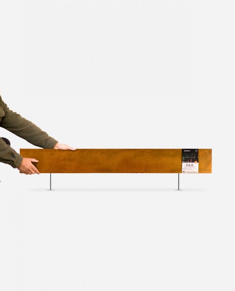Fleje Separador 15cm x 1.2m - Acero Corten 2mm - Con estacas