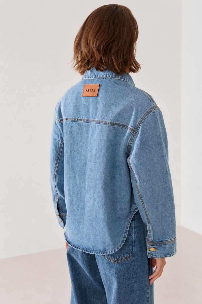 CAMPERA JEAN Azul
