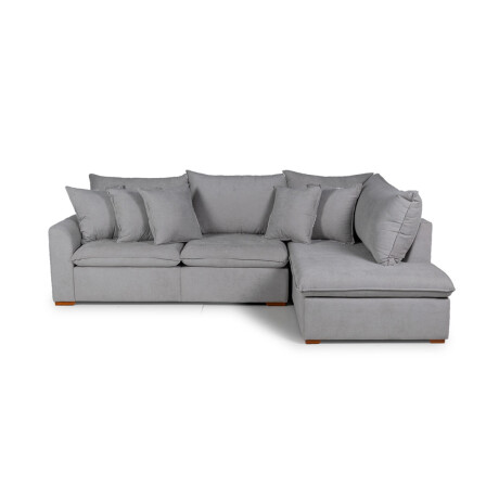 Rinconera Atualitta - Tela Microfibra - Chaise Derecho TC1009 (Plata)