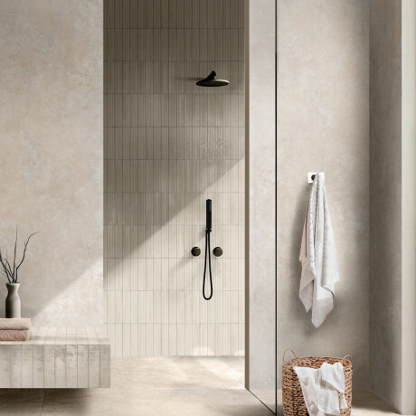 Porcelanato Para Pared 6x24 Brick Dec Struttura 3D Beige Brillo GAMAS DE BEIGE