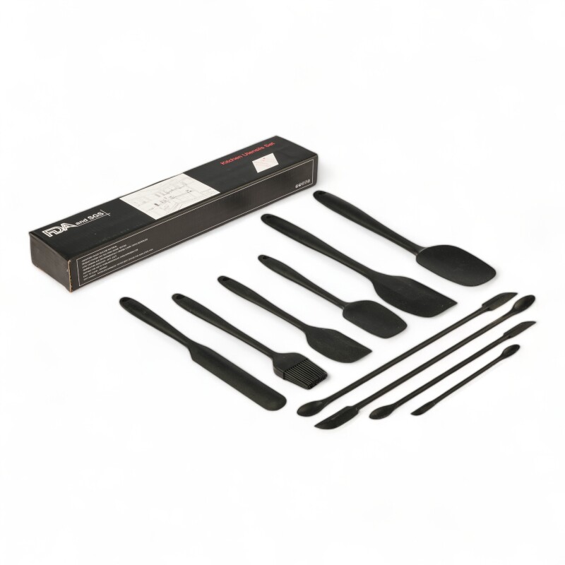 Set 10 Utensilios de Reposteria Negro