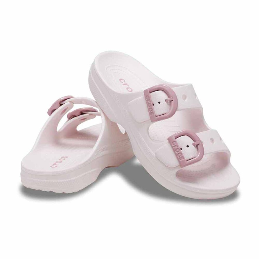 Sandalias Crocs Saturday Enamel Buckle Sandal W Mujer Bubble Ice