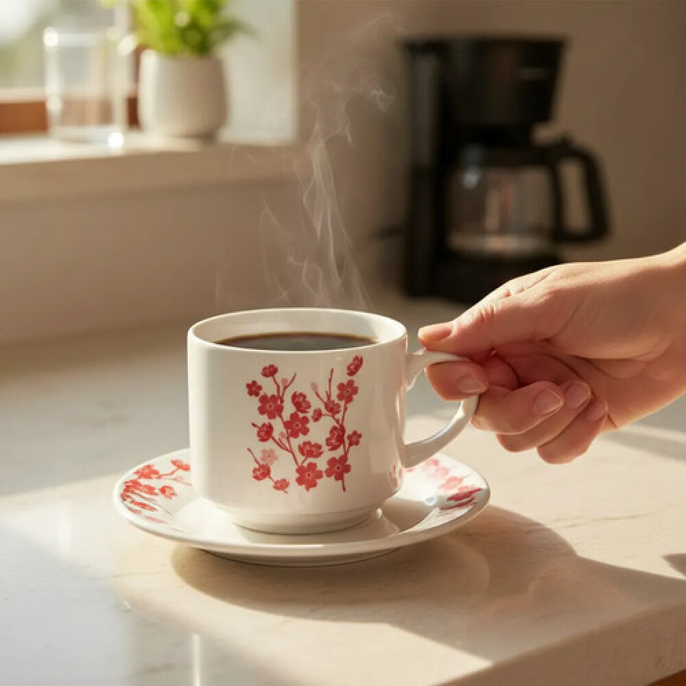 Taza te con plato Jardin Oriental 200 ml BIONA Taza te con plato Jardin Oriental 200 ml BIONA