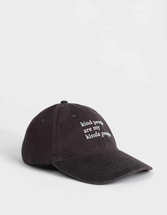 Caps Denim Gorra Canvas "kind People" - Negro