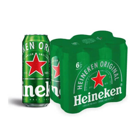 Pack X6 Cerveza Heineken Lata 473 Ml 001
