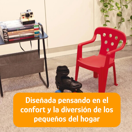 Silla Infantil Apoya Brazos 40kg Polipropileno Protección UV Rojo