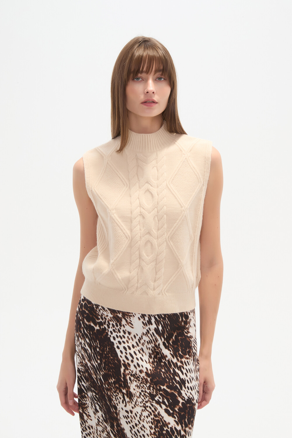 Chaleco Vesti Beige Claro